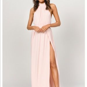 TOBI Tara Light Rose Halter Maxi Dress